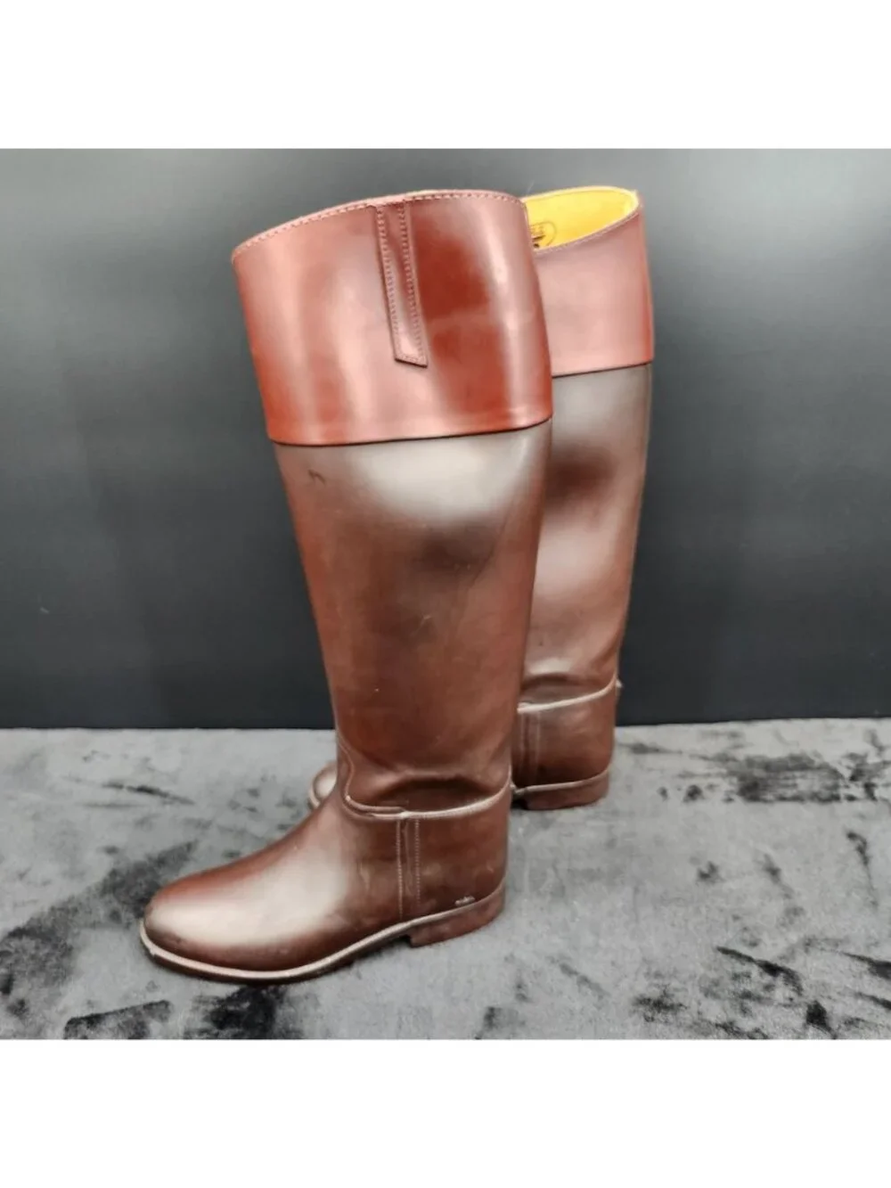 Aigle Saumur Super Haute Riding Boots FR 38 US 6.5 Waterproof Equestrian Rubber